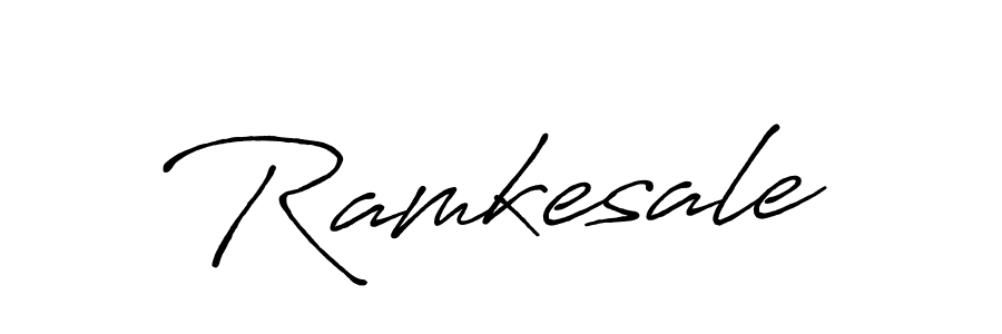 How to make Ramkesale signature? Antro_Vectra_Bolder is a professional autograph style. Create handwritten signature for Ramkesale name. Ramkesale signature style 7 images and pictures png