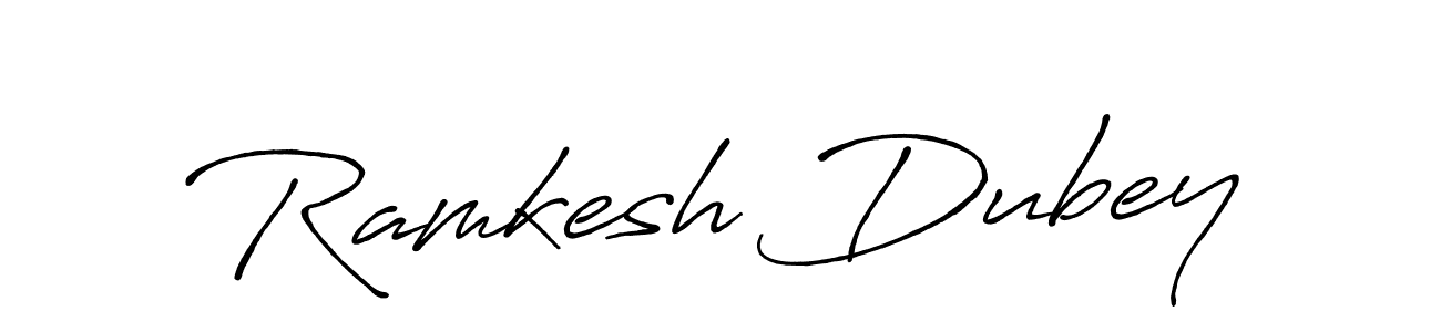 The best way (Antro_Vectra_Bolder) to make a short signature is to pick only two or three words in your name. The name Ramkesh Dubey include a total of six letters. For converting this name. Ramkesh Dubey signature style 7 images and pictures png
