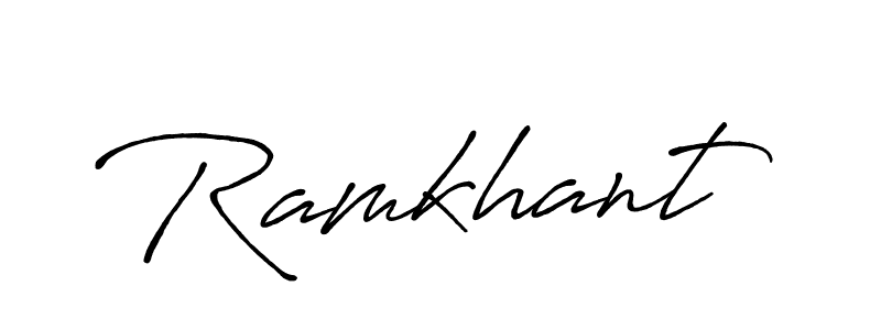 How to make Ramkhant name signature. Use Antro_Vectra_Bolder style for creating short signs online. This is the latest handwritten sign. Ramkhant signature style 7 images and pictures png