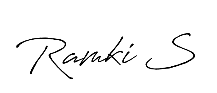How to make Ramki S signature? Antro_Vectra_Bolder is a professional autograph style. Create handwritten signature for Ramki S name. Ramki S signature style 7 images and pictures png