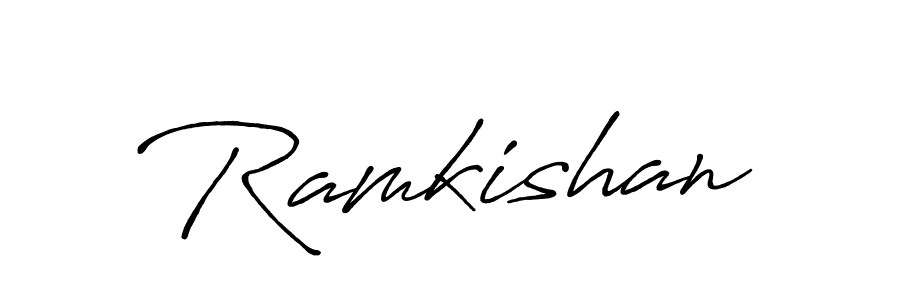 You should practise on your own different ways (Antro_Vectra_Bolder) to write your name (Ramkishan) in signature. don't let someone else do it for you. Ramkishan signature style 7 images and pictures png