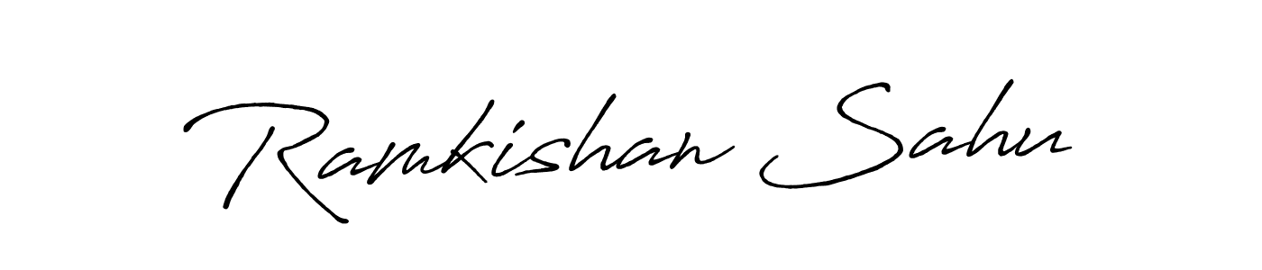 if you are searching for the best signature style for your name Ramkishan Sahu. so please give up your signature search. here we have designed multiple signature styles  using Antro_Vectra_Bolder. Ramkishan Sahu signature style 7 images and pictures png