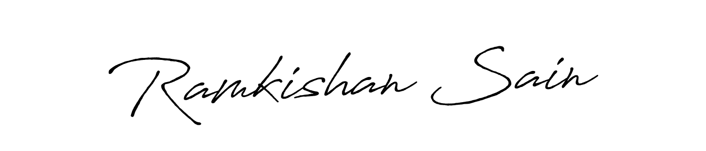 You should practise on your own different ways (Antro_Vectra_Bolder) to write your name (Ramkishan Sain) in signature. don't let someone else do it for you. Ramkishan Sain signature style 7 images and pictures png
