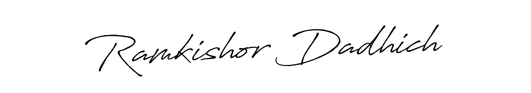 You can use this online signature creator to create a handwritten signature for the name Ramkishor Dadhich. This is the best online autograph maker. Ramkishor Dadhich signature style 7 images and pictures png