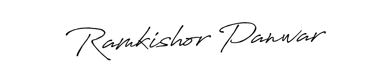 Create a beautiful signature design for name Ramkishor Panwar. With this signature (Antro_Vectra_Bolder) fonts, you can make a handwritten signature for free. Ramkishor Panwar signature style 7 images and pictures png