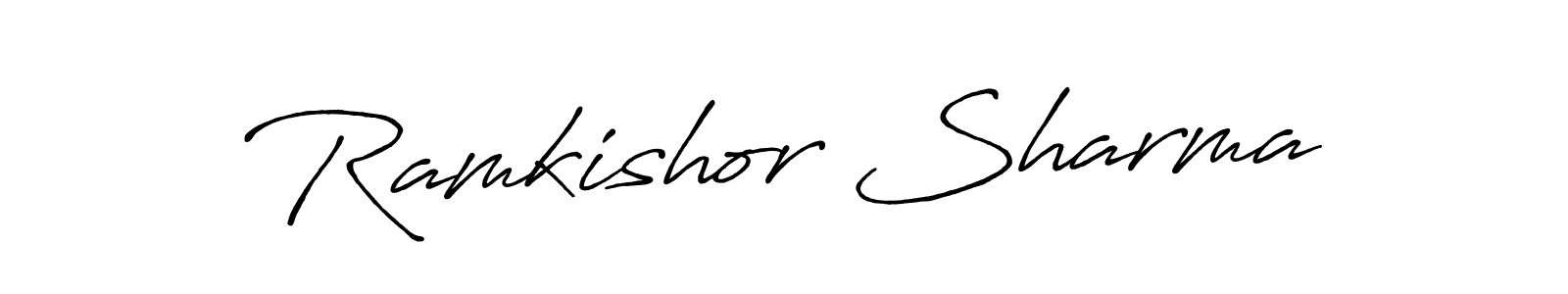 You can use this online signature creator to create a handwritten signature for the name Ramkishor Sharma. This is the best online autograph maker. Ramkishor Sharma signature style 7 images and pictures png