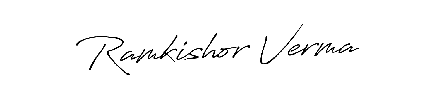 Similarly Antro_Vectra_Bolder is the best handwritten signature design. Signature creator online .You can use it as an online autograph creator for name Ramkishor Verma. Ramkishor Verma signature style 7 images and pictures png