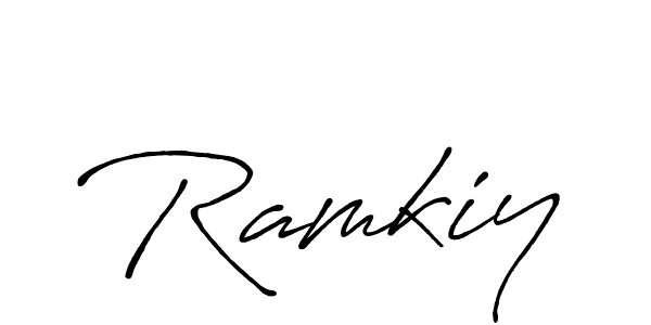 Make a beautiful signature design for name Ramkiy. With this signature (Antro_Vectra_Bolder) style, you can create a handwritten signature for free. Ramkiy signature style 7 images and pictures png