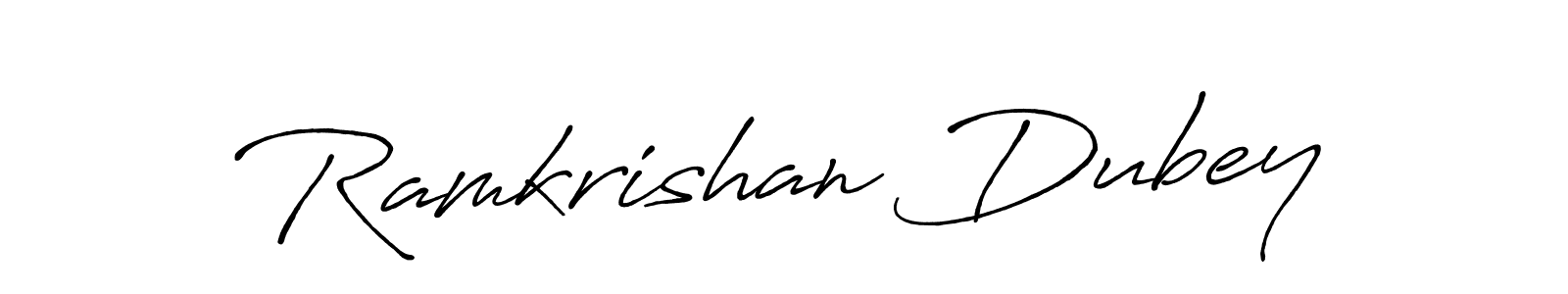 Create a beautiful signature design for name Ramkrishan Dubey. With this signature (Antro_Vectra_Bolder) fonts, you can make a handwritten signature for free. Ramkrishan Dubey signature style 7 images and pictures png