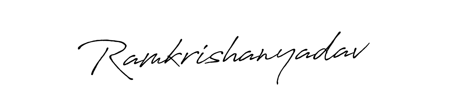 Also we have Ramkrishanyadav name is the best signature style. Create professional handwritten signature collection using Antro_Vectra_Bolder autograph style. Ramkrishanyadav signature style 7 images and pictures png