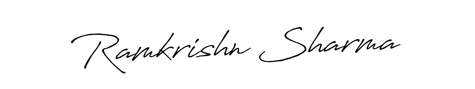 Ramkrishn Sharma stylish signature style. Best Handwritten Sign (Antro_Vectra_Bolder) for my name. Handwritten Signature Collection Ideas for my name Ramkrishn Sharma. Ramkrishn Sharma signature style 7 images and pictures png
