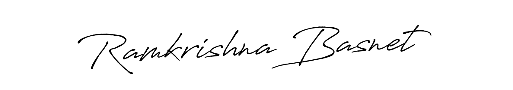 Design your own signature with our free online signature maker. With this signature software, you can create a handwritten (Antro_Vectra_Bolder) signature for name Ramkrishna Basnet. Ramkrishna Basnet signature style 7 images and pictures png