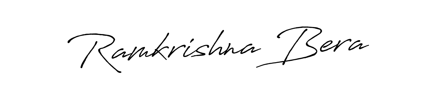 Create a beautiful signature design for name Ramkrishna Bera. With this signature (Antro_Vectra_Bolder) fonts, you can make a handwritten signature for free. Ramkrishna Bera signature style 7 images and pictures png