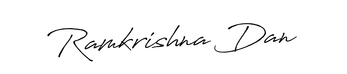 Make a beautiful signature design for name Ramkrishna Dan. With this signature (Antro_Vectra_Bolder) style, you can create a handwritten signature for free. Ramkrishna Dan signature style 7 images and pictures png