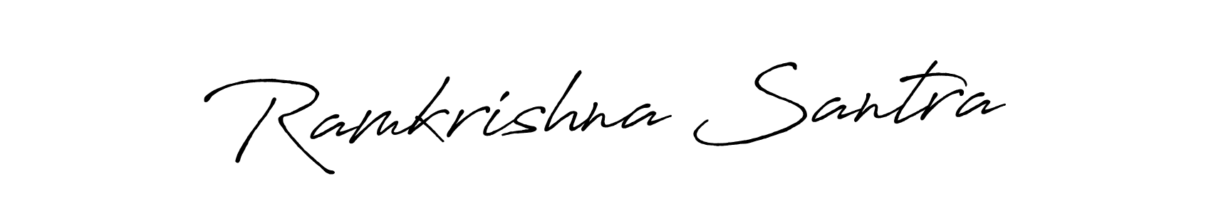 Design your own signature with our free online signature maker. With this signature software, you can create a handwritten (Antro_Vectra_Bolder) signature for name Ramkrishna Santra. Ramkrishna Santra signature style 7 images and pictures png