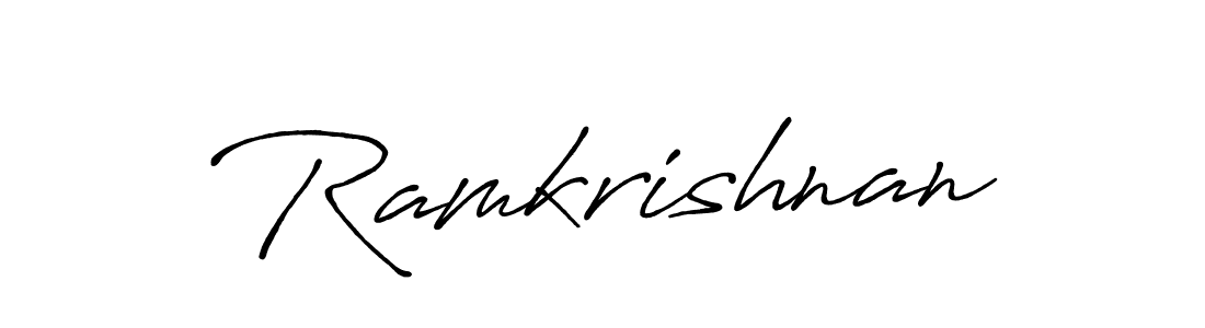How to make Ramkrishnan signature? Antro_Vectra_Bolder is a professional autograph style. Create handwritten signature for Ramkrishnan name. Ramkrishnan signature style 7 images and pictures png
