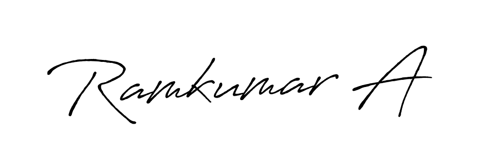 if you are searching for the best signature style for your name Ramkumar A. so please give up your signature search. here we have designed multiple signature styles  using Antro_Vectra_Bolder. Ramkumar A signature style 7 images and pictures png