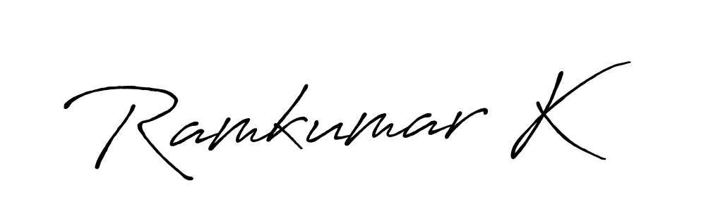 Make a short Ramkumar K signature style. Manage your documents anywhere anytime using Antro_Vectra_Bolder. Create and add eSignatures, submit forms, share and send files easily. Ramkumar K signature style 7 images and pictures png