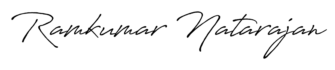 This is the best signature style for the Ramkumar Natarajan name. Also you like these signature font (Antro_Vectra_Bolder). Mix name signature. Ramkumar Natarajan signature style 7 images and pictures png