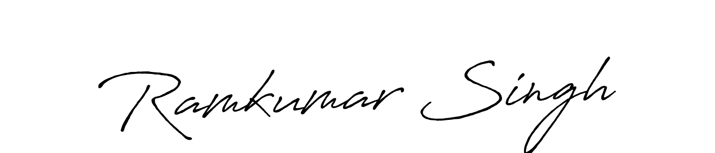 How to make Ramkumar Singh name signature. Use Antro_Vectra_Bolder style for creating short signs online. This is the latest handwritten sign. Ramkumar Singh signature style 7 images and pictures png
