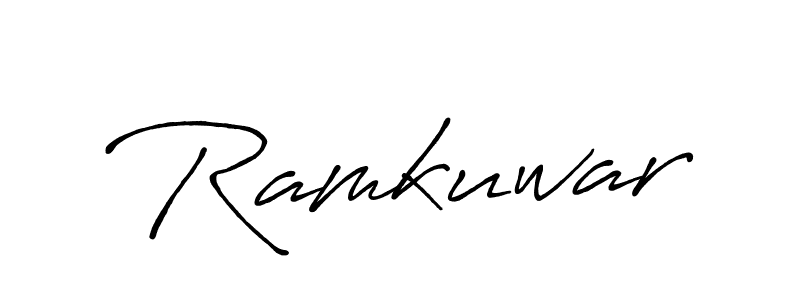 How to make Ramkuwar name signature. Use Antro_Vectra_Bolder style for creating short signs online. This is the latest handwritten sign. Ramkuwar signature style 7 images and pictures png