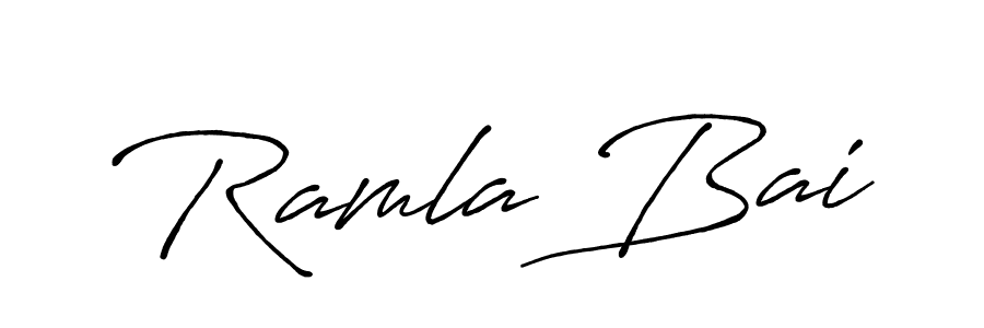 Design your own signature with our free online signature maker. With this signature software, you can create a handwritten (Antro_Vectra_Bolder) signature for name Ramla Bai. Ramla Bai signature style 7 images and pictures png
