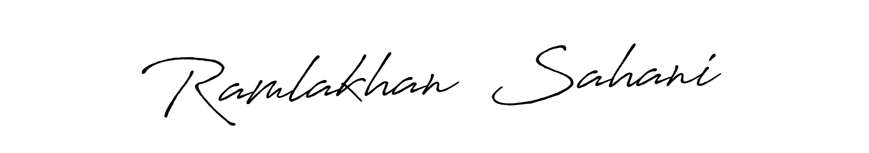 Also we have Ramlakhan  Sahani name is the best signature style. Create professional handwritten signature collection using Antro_Vectra_Bolder autograph style. Ramlakhan  Sahani signature style 7 images and pictures png