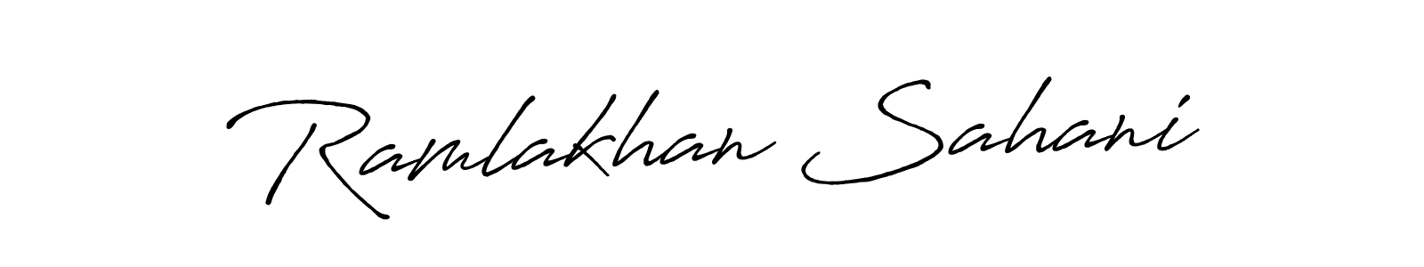 You should practise on your own different ways (Antro_Vectra_Bolder) to write your name (Ramlakhan Sahani) in signature. don't let someone else do it for you. Ramlakhan Sahani signature style 7 images and pictures png