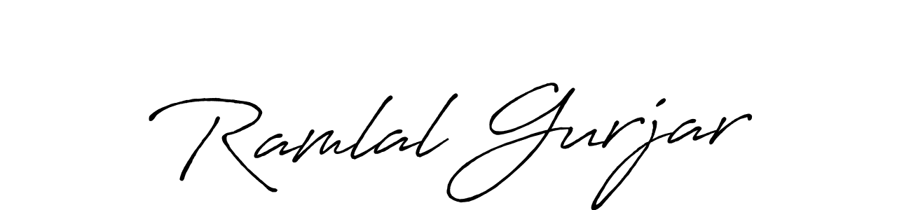 The best way (Antro_Vectra_Bolder) to make a short signature is to pick only two or three words in your name. The name Ramlal Gurjar include a total of six letters. For converting this name. Ramlal Gurjar signature style 7 images and pictures png