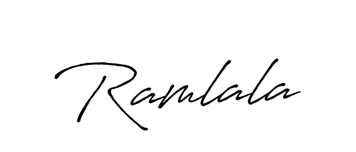 Use a signature maker to create a handwritten signature online. With this signature software, you can design (Antro_Vectra_Bolder) your own signature for name Ramlala. Ramlala signature style 7 images and pictures png