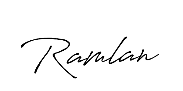 Also You can easily find your signature by using the search form. We will create Ramlan name handwritten signature images for you free of cost using Antro_Vectra_Bolder sign style. Ramlan signature style 7 images and pictures png