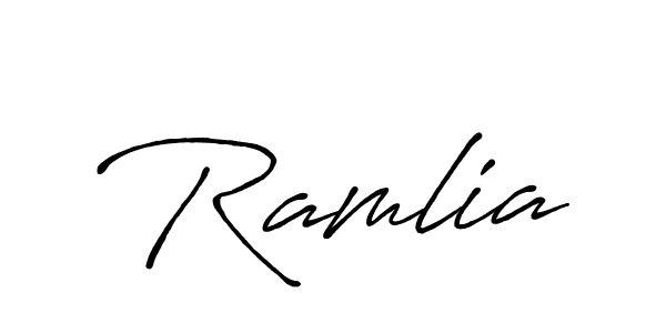 if you are searching for the best signature style for your name Ramlia. so please give up your signature search. here we have designed multiple signature styles  using Antro_Vectra_Bolder. Ramlia signature style 7 images and pictures png