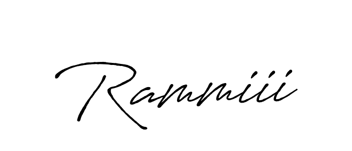 Make a beautiful signature design for name Rammiii. With this signature (Antro_Vectra_Bolder) style, you can create a handwritten signature for free. Rammiii signature style 7 images and pictures png