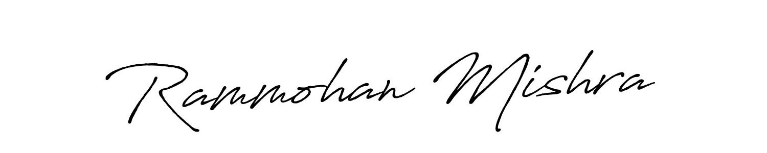 Create a beautiful signature design for name Rammohan Mishra. With this signature (Antro_Vectra_Bolder) fonts, you can make a handwritten signature for free. Rammohan Mishra signature style 7 images and pictures png