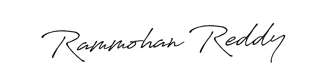 Create a beautiful signature design for name Rammohan Reddy. With this signature (Antro_Vectra_Bolder) fonts, you can make a handwritten signature for free. Rammohan Reddy signature style 7 images and pictures png