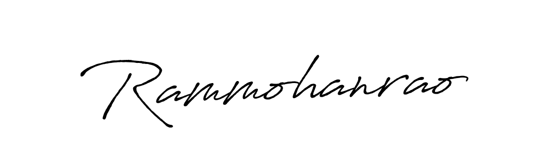 How to make Rammohanrao name signature. Use Antro_Vectra_Bolder style for creating short signs online. This is the latest handwritten sign. Rammohanrao signature style 7 images and pictures png