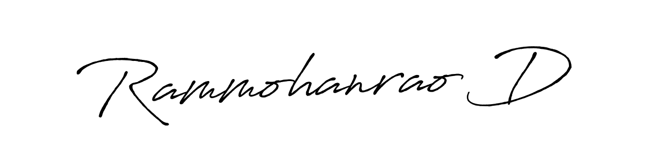 How to make Rammohanrao D name signature. Use Antro_Vectra_Bolder style for creating short signs online. This is the latest handwritten sign. Rammohanrao D signature style 7 images and pictures png