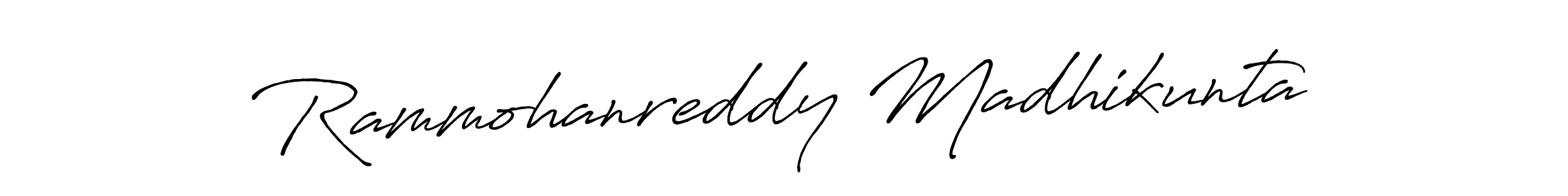 Use a signature maker to create a handwritten signature online. With this signature software, you can design (Antro_Vectra_Bolder) your own signature for name Rammohanreddy Madhikunta. Rammohanreddy Madhikunta signature style 7 images and pictures png