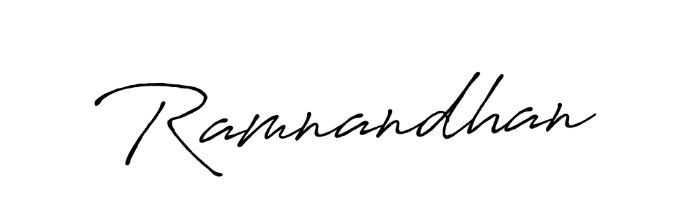 Make a beautiful signature design for name Ramnandhan. With this signature (Antro_Vectra_Bolder) style, you can create a handwritten signature for free. Ramnandhan signature style 7 images and pictures png