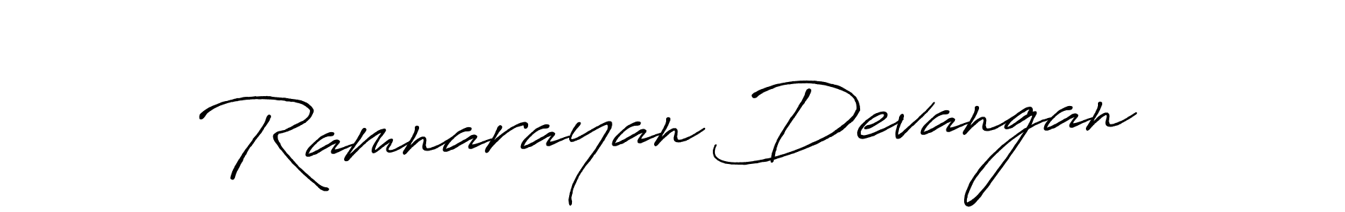 Antro_Vectra_Bolder is a professional signature style that is perfect for those who want to add a touch of class to their signature. It is also a great choice for those who want to make their signature more unique. Get Ramnarayan Devangan name to fancy signature for free. Ramnarayan Devangan signature style 7 images and pictures png