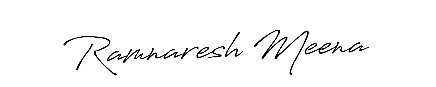 The best way (Antro_Vectra_Bolder) to make a short signature is to pick only two or three words in your name. The name Ramnaresh Meena include a total of six letters. For converting this name. Ramnaresh Meena signature style 7 images and pictures png