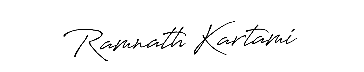 Create a beautiful signature design for name Ramnath Kartami. With this signature (Antro_Vectra_Bolder) fonts, you can make a handwritten signature for free. Ramnath Kartami signature style 7 images and pictures png