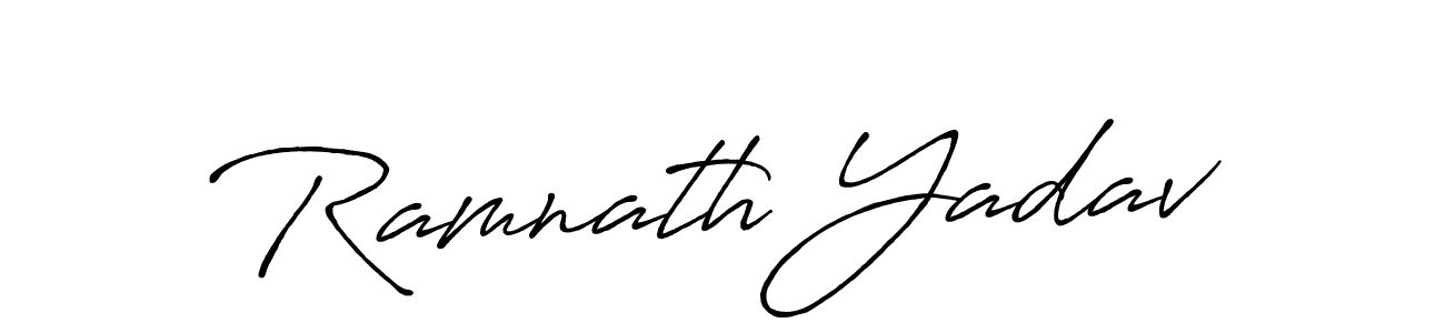 Create a beautiful signature design for name Ramnath Yadav. With this signature (Antro_Vectra_Bolder) fonts, you can make a handwritten signature for free. Ramnath Yadav signature style 7 images and pictures png