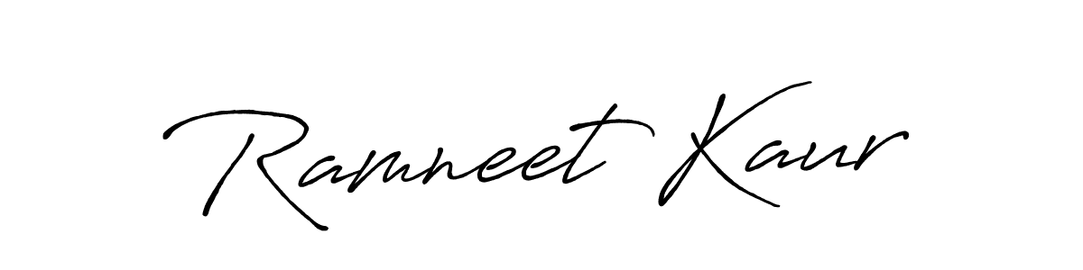 How to make Ramneet Kaur signature? Antro_Vectra_Bolder is a professional autograph style. Create handwritten signature for Ramneet Kaur name. Ramneet Kaur signature style 7 images and pictures png