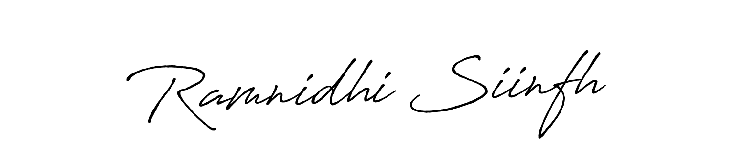 Design your own signature with our free online signature maker. With this signature software, you can create a handwritten (Antro_Vectra_Bolder) signature for name Ramnidhi Siinfh. Ramnidhi Siinfh signature style 7 images and pictures png