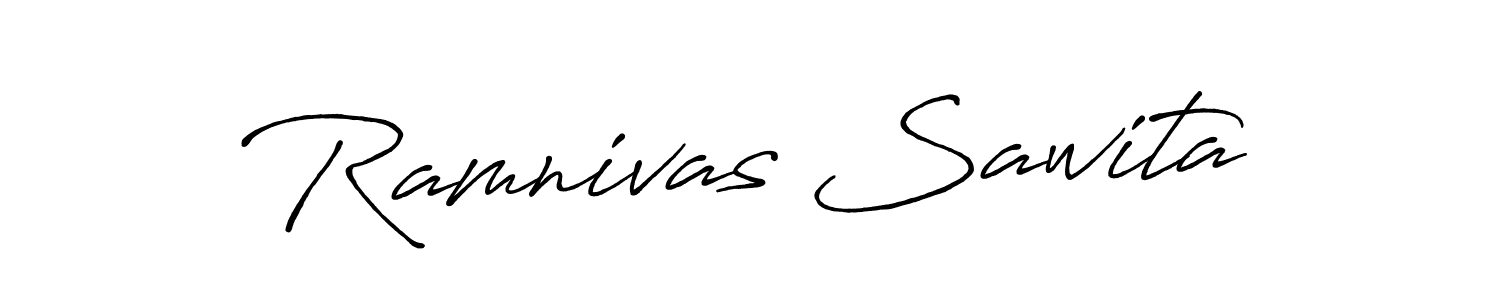 Antro_Vectra_Bolder is a professional signature style that is perfect for those who want to add a touch of class to their signature. It is also a great choice for those who want to make their signature more unique. Get Ramnivas Sawita name to fancy signature for free. Ramnivas Sawita signature style 7 images and pictures png