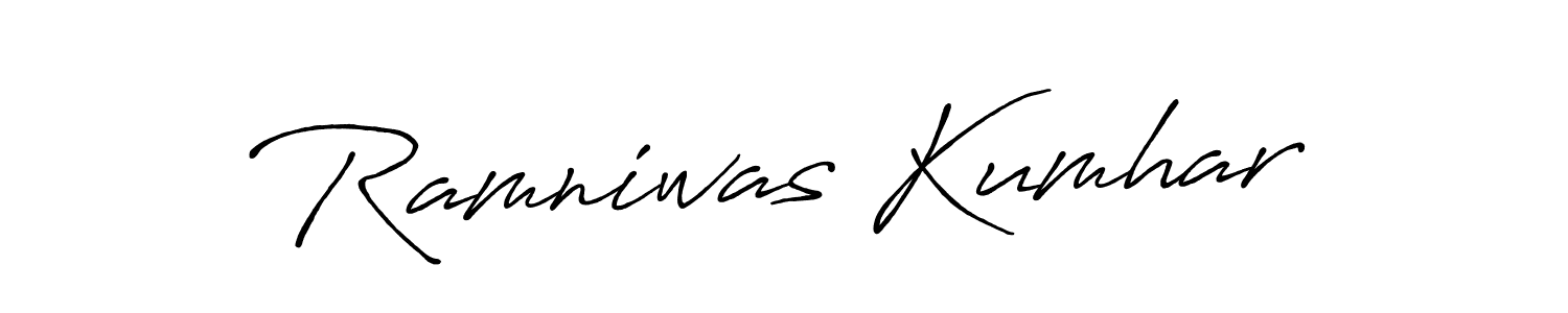 The best way (Antro_Vectra_Bolder) to make a short signature is to pick only two or three words in your name. The name Ramniwas Kumhar include a total of six letters. For converting this name. Ramniwas Kumhar signature style 7 images and pictures png