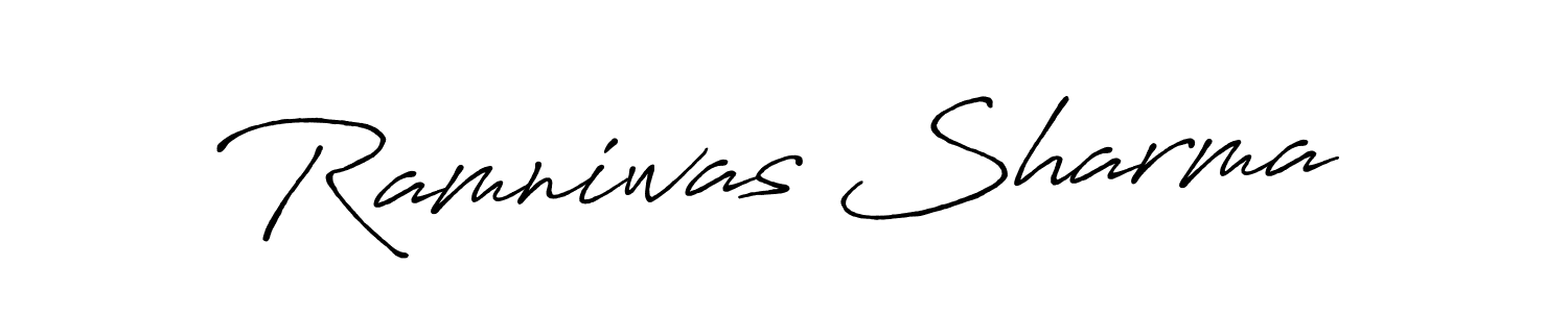 Design your own signature with our free online signature maker. With this signature software, you can create a handwritten (Antro_Vectra_Bolder) signature for name Ramniwas Sharma. Ramniwas Sharma signature style 7 images and pictures png