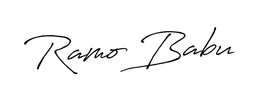 Also You can easily find your signature by using the search form. We will create Ramo Babu name handwritten signature images for you free of cost using Antro_Vectra_Bolder sign style. Ramo Babu signature style 7 images and pictures png