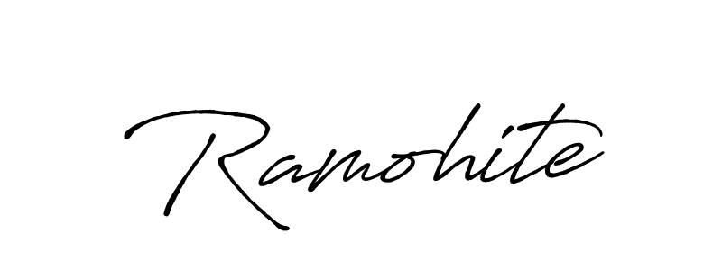 Similarly Antro_Vectra_Bolder is the best handwritten signature design. Signature creator online .You can use it as an online autograph creator for name Ramohite. Ramohite signature style 7 images and pictures png